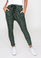Lounge Slouchies -Green/Black