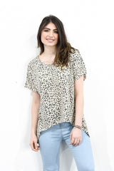 Ava Leopard Top - Blush Leopard