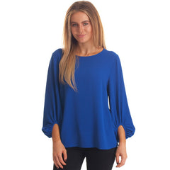 Crepe Top - cobalt Blue