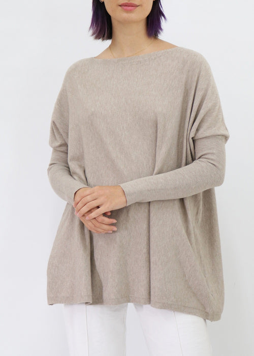 Faith" Weekend Jumper - Mushroom