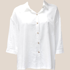 Cara Linen Shirt- White