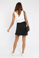 Jaymee Denim Skirt | Black