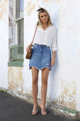 California Denim Skirt / Indigo
