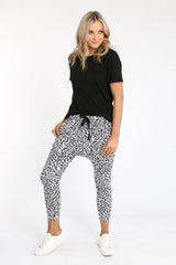 Stevie Slouch Pants | Black + White