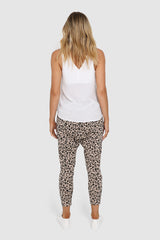 Olympia Slouch Pants- Nude Leopard
