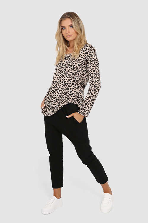 Olympia top-Nude Leopard