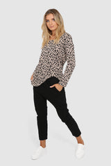 Olympia top-Nude Leopard