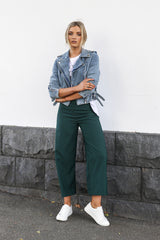 Avery Biker Jacket | Denim