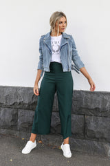 Avery Biker Jacket | Denim