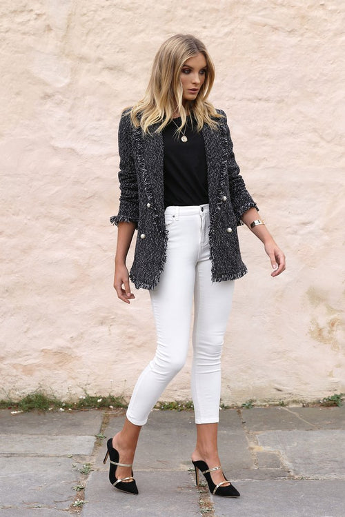 Perla Blazer/Black Tweed