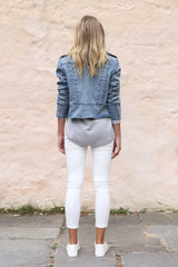 Avery Biker Jacket | Denim