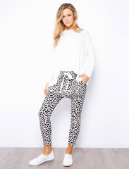 Lounge Joggers - BLACK/WHITE