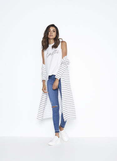 LUXE LOGO TANK -WHITE