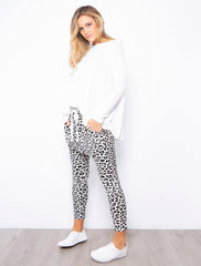 Lounge Joggers - BLACK/WHITE