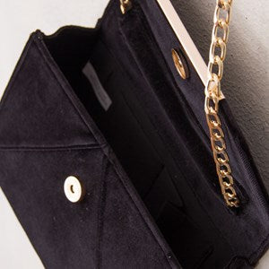 VELVET PANELLED SHOULDER BAG