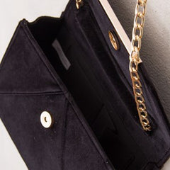 VELVET PANELLED SHOULDER BAG