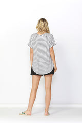 Adelaide Tee- Black/White
