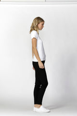 BRITNEY SCOOP TEE - WHITE