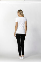 BRITNEY SCOOP TEE - WHITE