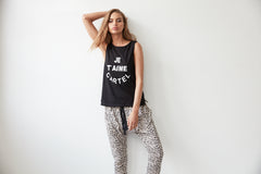 JE T'AIME TANK - BLACK