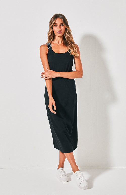 CROSS COURT Dress - BLACK
