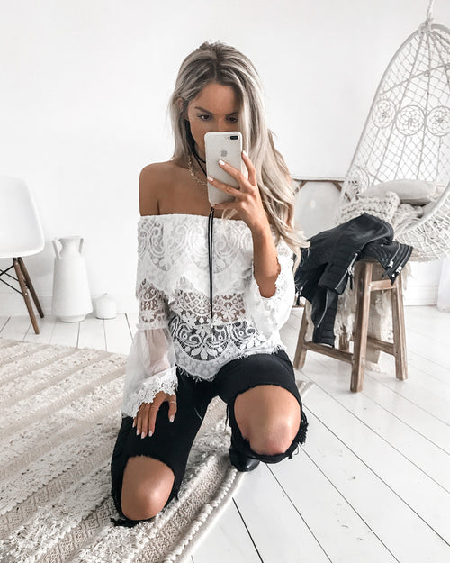 Twosister's The Label  GYPSY TOP - WHITE