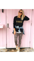 Leopard Lounge Slouchies- Blush