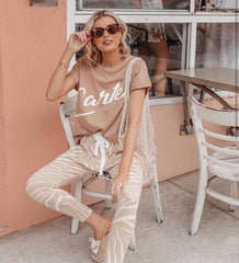KENJI COMEBACK PANTS -BLUSH ZEBRA
