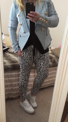 Stevie Slouch Pants | Black + White