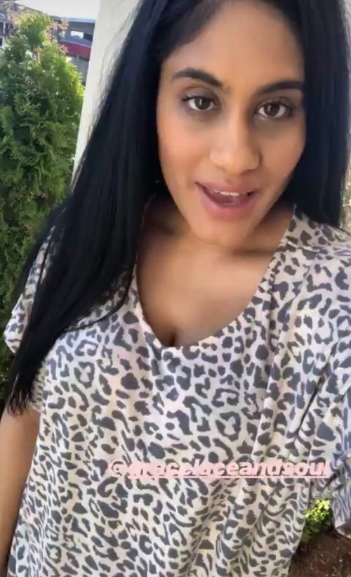 Ava Leopard Top - Blush Leopard