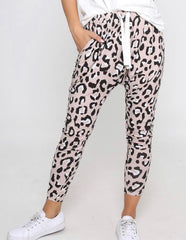 Lounge Joggers - Nude Leopard