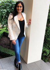 Palermo Blazer – White Cream