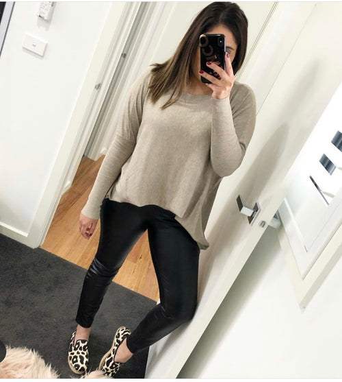 Faith" Weekend Jumper - Mushroom