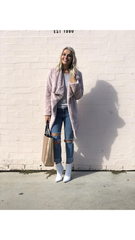 Billie Waterfall Lapel Fur Jacket-Musk