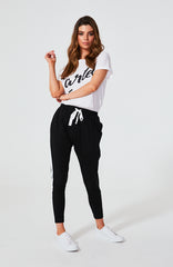 KENJI COMEBACK PANTS - BLACK/STRIPE