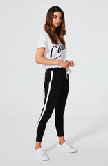 KENJI COMEBACK PANTS - BLACK/STRIPE