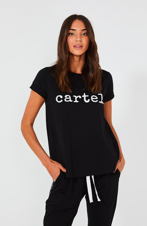 CARTEL BEADED TEE - Black