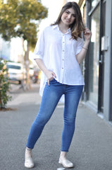 Cara Linen Shirt- White