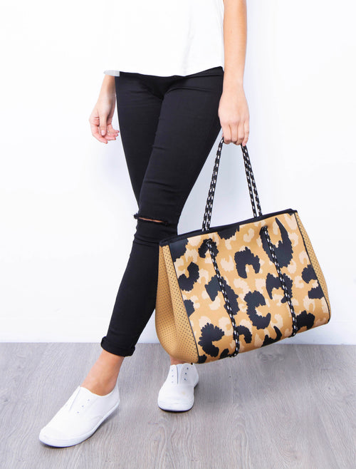 NEOPRENE TOTE BAG-MUSTARD
