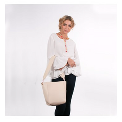 SMALL MULTI POCKET CANVAS STRAP BUCKET BAG