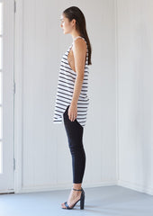 Fool Proof Tank- Black & White Stripe