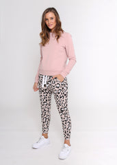 Lounge Joggers - Nude Leopard