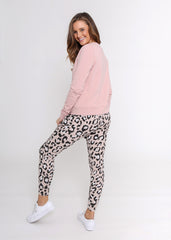 Lounge Joggers - Nude Leopard