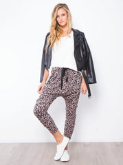 Leopard Lounge Slouchies- Blush