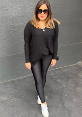 Faith" Weekend Jumper   "Black V Neck Style"