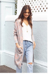 ANIMAL INSTINCT CARDIGAN- Grey & Pink