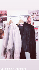 Billie Waterfall Lapel Fur Jacket-Musk