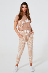 KENJI COMEBACK PANTS -BLUSH ZEBRA