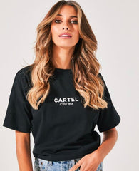 Cartel & Willow -MOI CROP TEE - BLACK