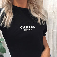 Cartel & Willow -MOI CROP TEE - BLACK